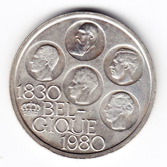 1980 Belgium Silver Commemorative 500 Francs Coin (b303) - Picture 1 of 2